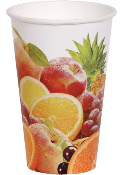 12 Oz Karton Kağıt Soğuk İçecek Meşrubat Bardağı - 100'LÜ