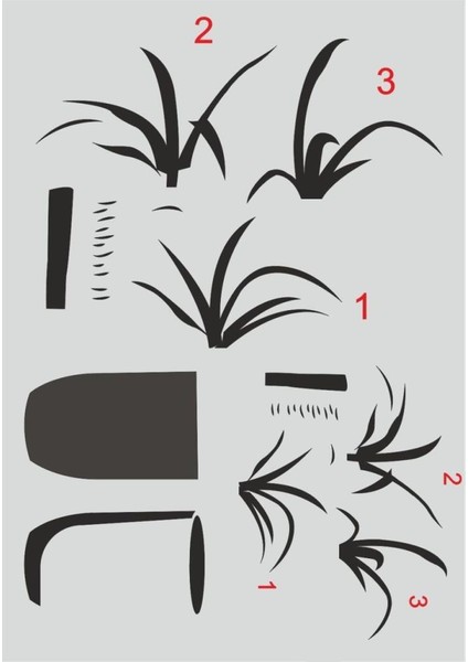 Boyutlu Desen Stencil Şablon (25X35) BY-062