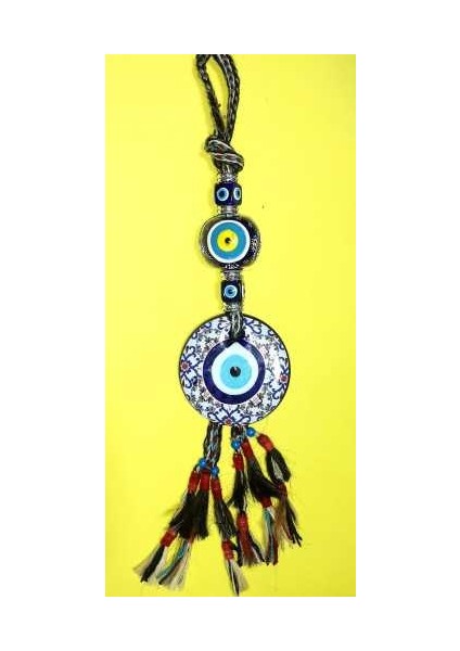 Çini Islemeli Nazar Figürlü Nazarlık Dekoratif Duvar Bahçe Balkon Süsü 60 cm fiyatları