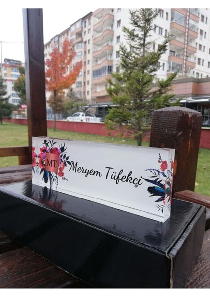 Blokisimlik modern Masa Isimliği, Pleksi Masa Isimliği, Ankara Masa Isimliği Model 16