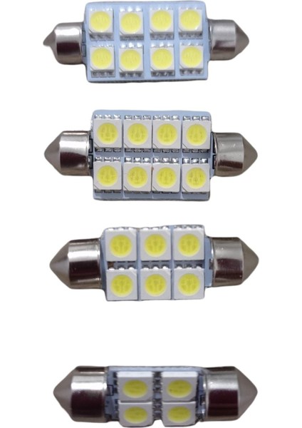 Led Aydınlatma Tavan Plaka Oto Iç Aydınlatma Süper Güçlü Beyaz Işık 36 mm 2'li