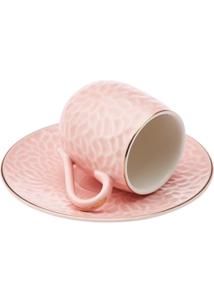 Bridal 6 Kişilik Kahve Fincan Takımı Pembe 90 ml