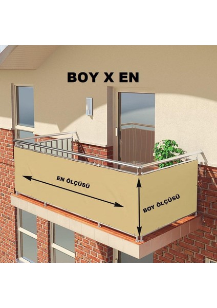 Balkon Demiri Perdesi Korkuluk Perdesi Düz Gri Her Ölçüde Boy x En Metal Halkalı