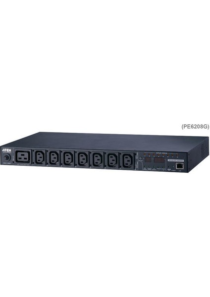 PE6208G 8 Port C13 1 Port C19 20A 16A 1u Pdu Switch Güç Kablosu Çoklayıcı