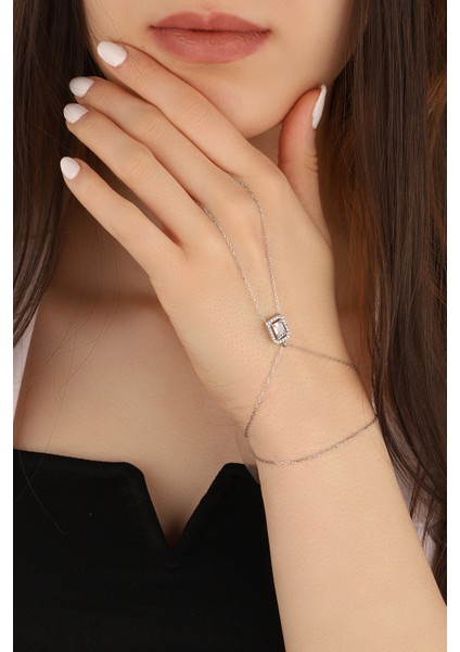 Baget Taşlı 925 Ayar Gümüş Şahmeran