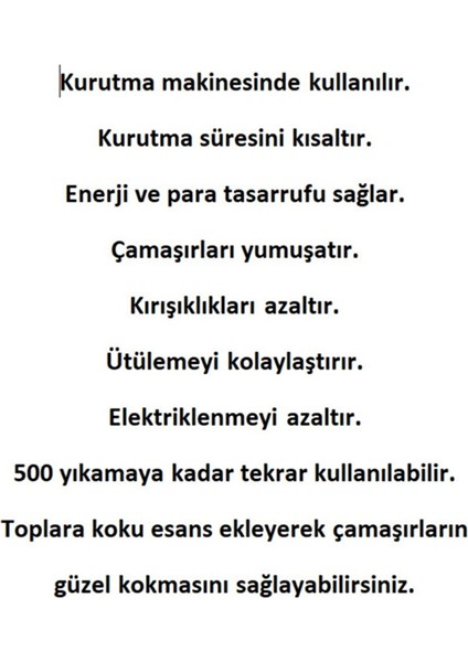 Yün Kurutma Topu - Çamaşır Kurutma Topu 6'lı