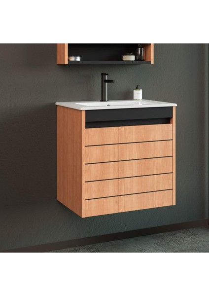 Ricato 60 cm Mdf Morgana Kiraz Banyo Dolabı Takımı fiyatları