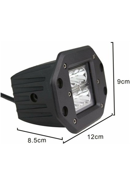 6 LED 18 W Beyaz 2 Modlu Çakarlı Gömme Kabin Lambası Off Road Çalışma Sis Lambası modelleri
