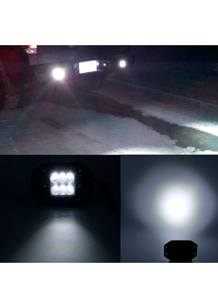 6 LED 18 W Beyaz 2 Modlu Çakarlı Gömme Kabin Lambası Off Road Çalışma Sis Lambası fırsatları