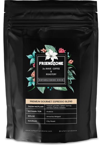 Premium Espresso Blend Gourmet Arabica Çekirdek Kahve 1 kg