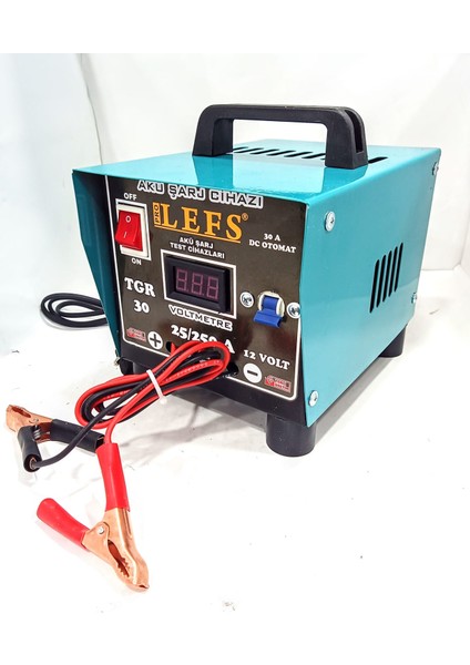 Pro Lefs Akü Şarj Cihazı 12 Volt 30 Amper Dijital Göstergeli 250 Ampere Kadar Şarj