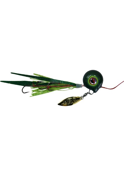 Risky Tairis 120 gr Tai Rubber Slider Jig #06 Kabura Green Glow