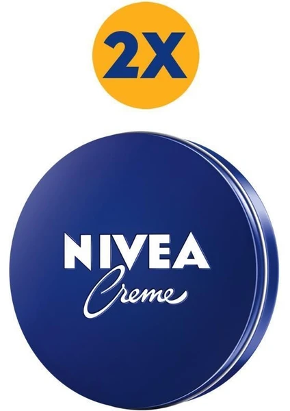 NIVEA Creme Teneke Nemlendirici Krem 150 ml x2 Adet,Tüm Cilt Tipleri Için,Yoğun Nemlendirme,El ,Yüz ve Vücut