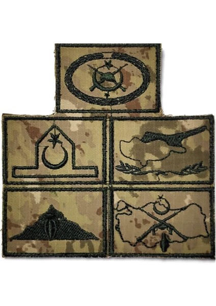 Tsk Yeni Kamuflaj Askeri Bröve Birleştirme 6 Lı Birleşik Bröve