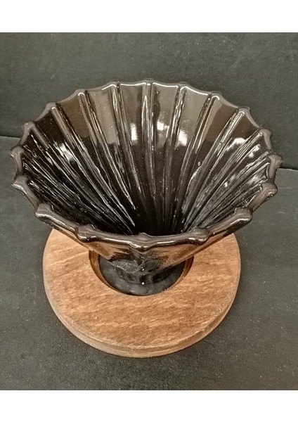 Ahşap Stantlı V60 Dripper Brosilikat Kahve Sürahisi Set modelleri