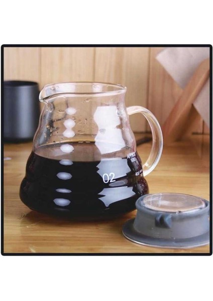 Ahşap Stantlı V60 Dripper Brosilikat Kahve Sürahisi Set fırsatları