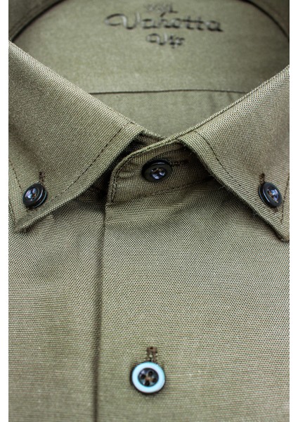 Erkek Yeşil Büyük Beden Kısa Kollu Yaka Düğmeli Erkek Gömlek modelleri