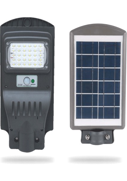 Opto 30W Fotoselli Sensörlü Beyaz Solar Sokak Aydınlatma HS3800