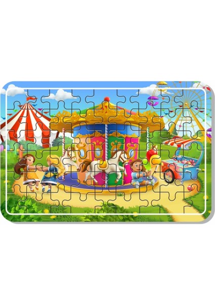 Uzay Kedi, Sevimli Hayvanlar, Lunapark , Masal Kahramanları Çiftlik Hayvanları 54 Parça Ahşap Puzzle A41697