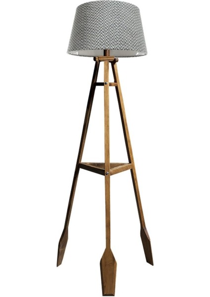 Remi 3 Ayaklı Tripod Lambader Naturel Ahşap Köşe Lambası Abajur Avize Aydınlatma Ahşap Siyah Ağaç Country Dekor Lamba Aplik Masif Doğal