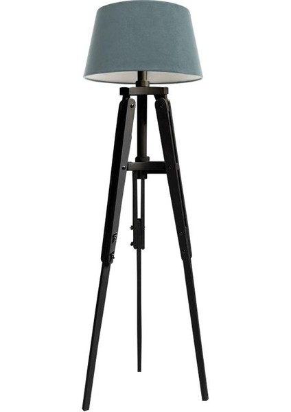 Piega Tripod Lambader Abajur Avize Aydınlatma Ahşap Siyah Ağaç Country Dekor Lamba Aplik Masif Doğal