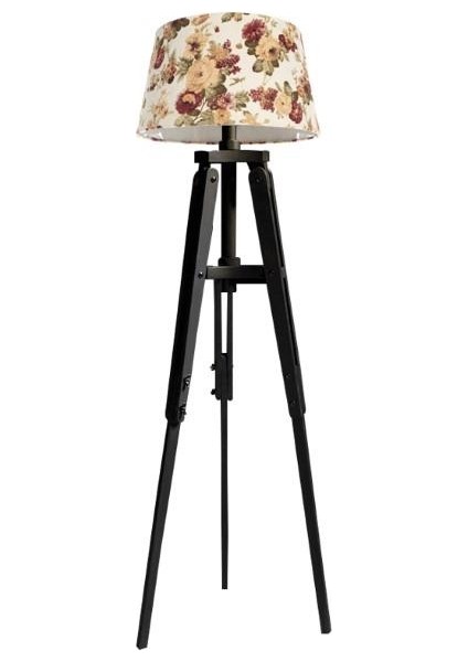 Piega Tripod Lambader Abajur Avize Aydınlatma Ahşap Siyah Ağaç Country Dekor Lamba Aplik Masif Doğal