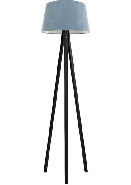 Düz 3 Ayak Tripod Lambader Abajur Avize Aydınlatma Ahşap Siyah Ağaç Country Dekor Lamba Aplik Masif Doğal