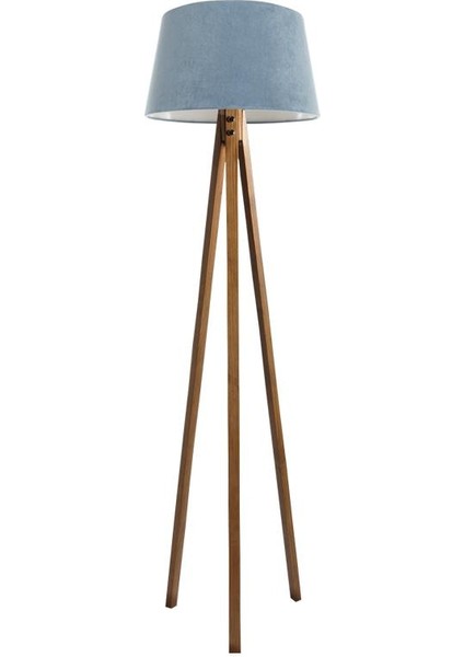 Düz 3 Ayak Tripod Lambader Abajur Avize Aydınlatma Ahşap Naturel Ağaç Country Dekor Lamba Aplik Masif Doğal