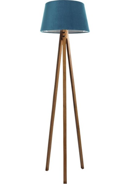 Düz 3 Ayak Tripod Lambader Abajur Avize Aydınlatma Ahşap Naturel Ağaç Country Dekor Lamba Aplik Masif Doğal