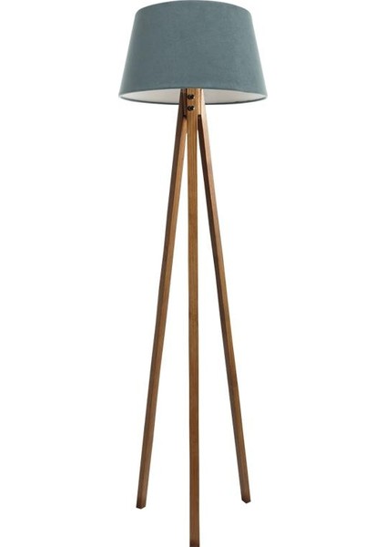 Düz 3 Ayak Tripod Lambader Abajur Avize Aydınlatma Ahşap Naturel Ağaç Country Dekor Lamba Aplik Masif Doğal