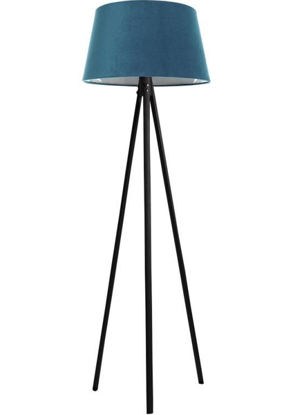 Oval 3 Ayak Tripod Lambader Abajur Köşe Lambası Ahşap Siyah Ağaç Country Dekor Lamba Aplik Masif Doğal