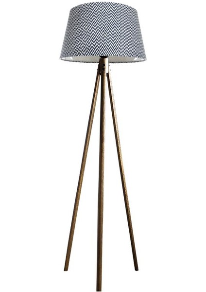 Oval 3 Ayak Tripod Lambader Abajur Köşe Lambası Ahşap Naturel Ağaç Country Dekor Lamba Aplik Masif Doğal