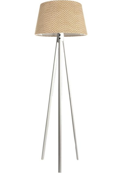 Oval 3 Ayak Tripod Lambader Abajur Köşe Lambası Ahşap Beyaz Ağaç Country Dekor Lamba Aplik Masif Doğal