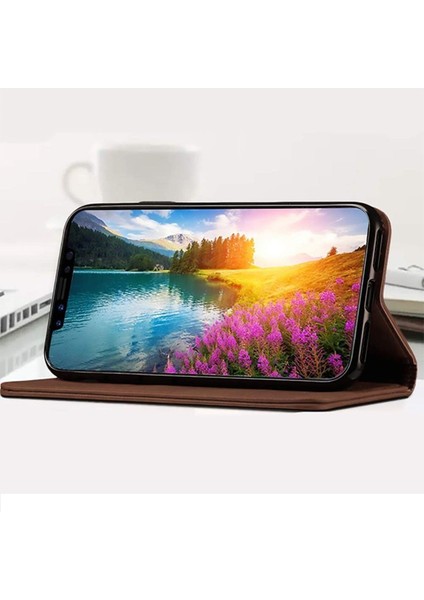 Iphone 12 Pro Kılıf Hakiki Deri El Yapımı Cüzdan Kılıf