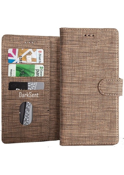 Samsung Galaxy A7 2017 Kumaş Kılıf Kredi Kartı Para Bölmeli Standlı Spor Cüzdan