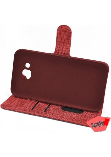 Samsung Galaxy A7 2017 Kumaş Kılıf Kredi Kartı Para Bölmeli Standlı Spor Cüzdan Kılıf modelleri