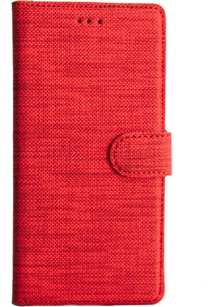 Iphone Xr Kılıf Standlı Kartvizitli ve Para Gözlü Kumaş Kılıf