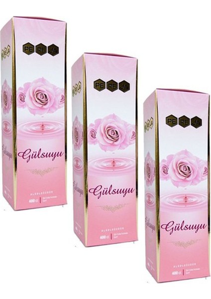 Alkolsüz Gül Suyu 400 ml x 3