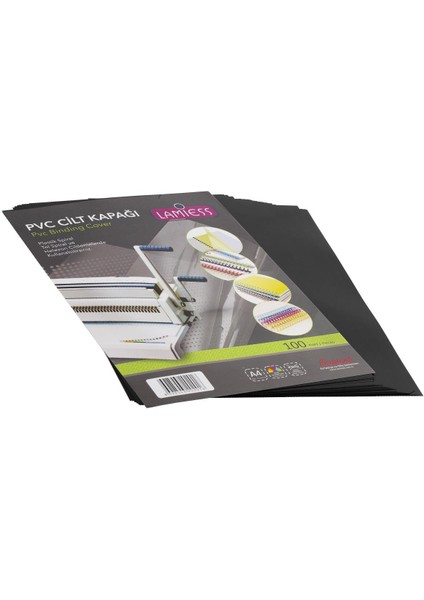 A4 500 Micron Pp Cilt Kapağı 50'li Siyah