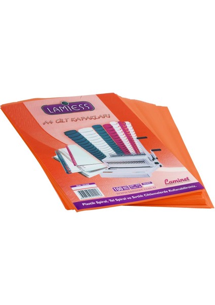 A4 500 Micron Pp Cilt Kapağı 50'li Turuncu