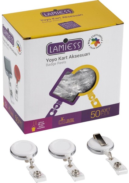 Lms 378 Çelik Bordürlü Yuvarlak Yoyo Beyaz 50'li