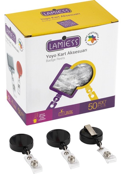 Lms 328 Yuvarlak Büyük Yoyo Siyah 50'li