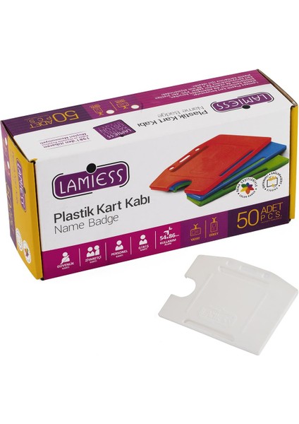 LMS214 Yatay 54x86 Plastik Kart Kabı 50Ad/Pk. (153 04 0603)