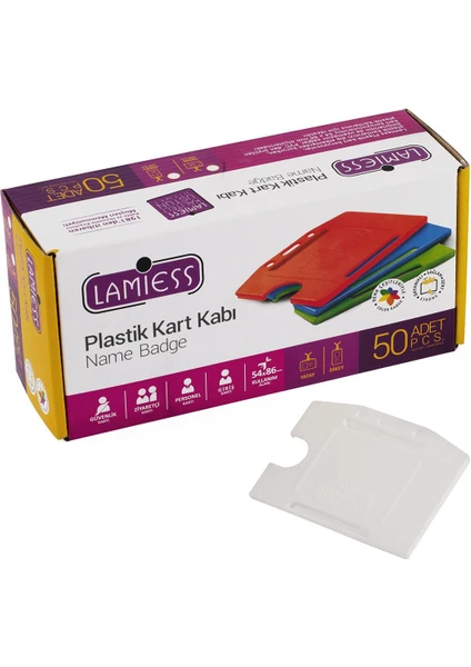 LMS214 Yatay 54x86 Plastik Kart Kabı 50Ad/Pk. (153 04 0603)