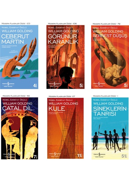 William Golding Serisi : Sineklerin Tanrısı - Kule - Çatal Dil - Serbest Düşüş - Görünür Karanlık - Ceberut Martin