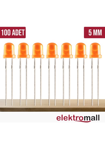5mm Turuncu Diffused Led - 100 Adet