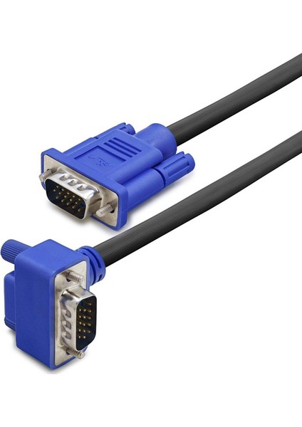 VGA 15 Pin Erkek Erkek 90 Derce L Tipi Kablo 1,5m