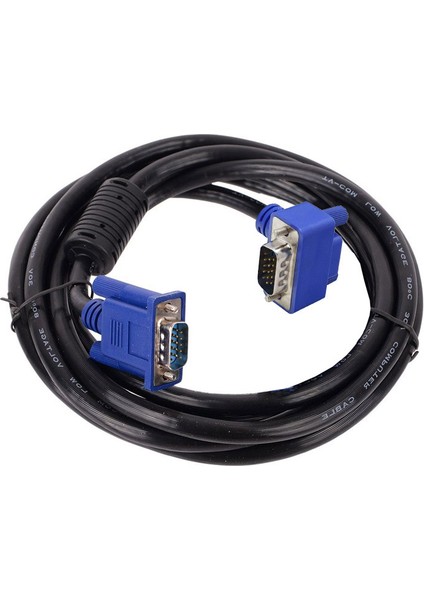 VGA 15 Pin Erkek Erkek 90 Derce L Tipi Kablo 5m