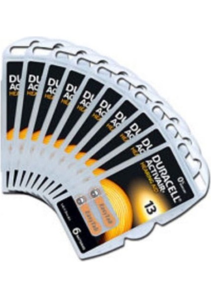 Activair 13 Numara Kulaklık Pili 60'lı & 10 Paket -Toplam 60 Adet Pil