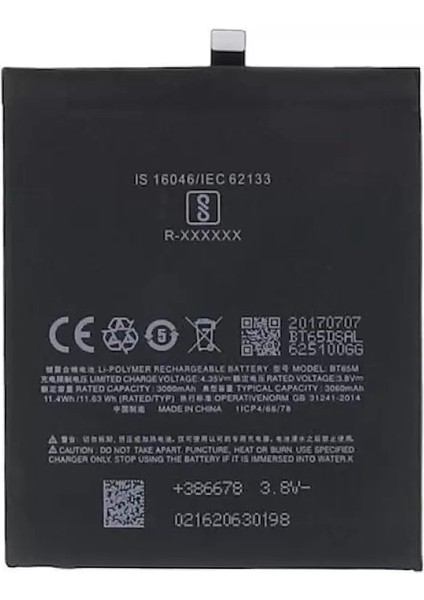 Meizu Mx6 Uyumlu Meizu BT65M 3000 Mah Batarya